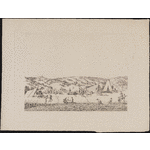 ACC 5907A/5: Engraving of Shark Bay, as observed from the Uranie, by J. Alphonse Pellion