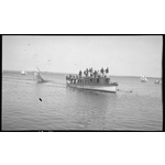 111961PD: Motor boat and capsized yacht, 1924?