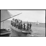 111963PD: Passengers on motor boat, 1924?