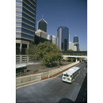 215467PD: Transperth buses at Perth Bus Station, Mounts Bay Rd, c1992