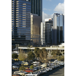 215469PD: Perth Bus Station, Mounts Bay Rd with car park, c1991