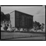 102555PD: The WACA scoreboard for a match W.A. vs Victoria, 21 Dec. 1953
