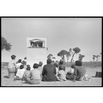 219735PD: A puppet show at Cundeelee, 1955