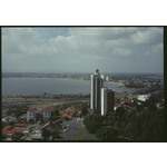 140931PD: Elevated view of Mount Eliza Apartments and West Perth from the north toward the Swan River and South Perth, Western Australia, 3 March 1980.