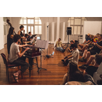 Andy Butler, Djuna Lee, Annika Moses, Jameson Feakes and Josten Myburgh perform as part of the Audible Edge Festival of Exploratory Music at at Old Customs House Fremantle, 28 February 2019.