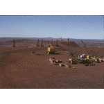 140573PD: Blasting at Mt Newman Company mine site, Mt Whaleback, 1973-1974