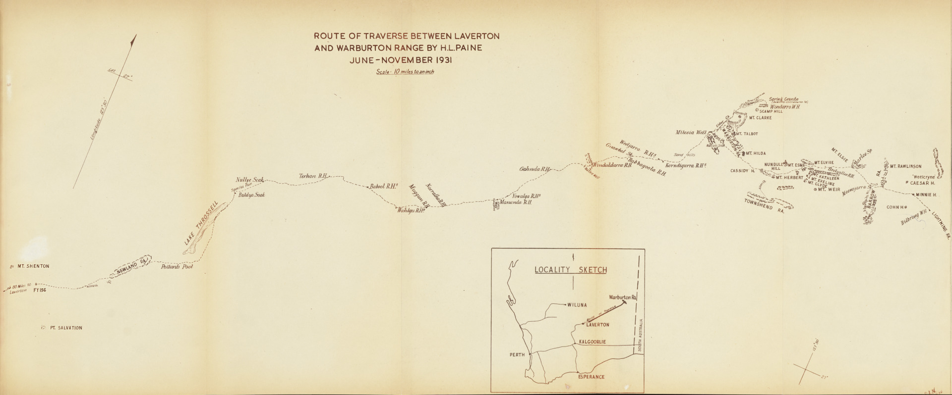 Report and journal of surveyor H.L. Paine, leader of the Warburton ...