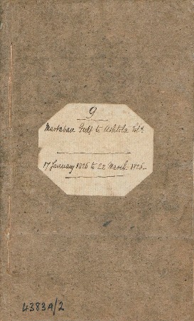 4383A/2 Bearing log HMS Tamar no. 9 Martaban Gulf to Ashtola 17 January - 22 March 1826