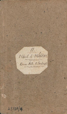 4383A/4 Bearing log HMS Tamar no. 11 Barn Hill to Dondra Head 8 April - 30 September 1826
