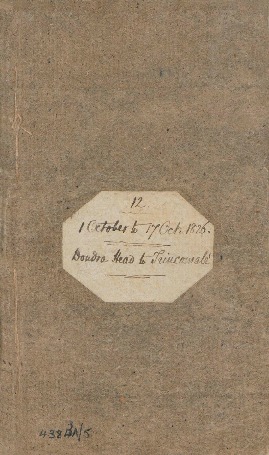 4383A/5 Bearing log HMS Tamar no. 12 Dondra Head to Trincomalee 1 October - 17 October 1826