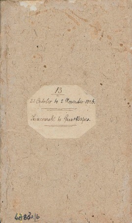 4383A/6 Bearing log HMS Tamar no. 13 Trincomalee to Great Basses 23 October - 2 November 1826