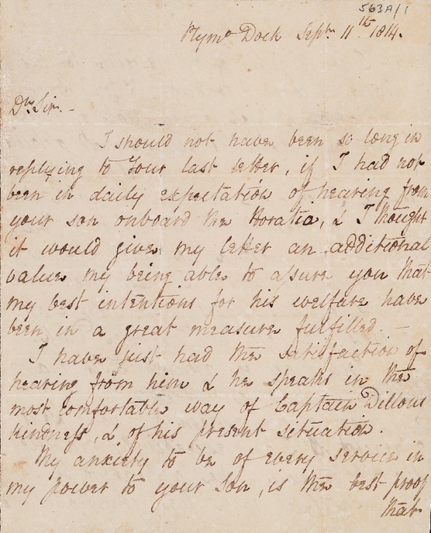 ACC 563AD/1: 11 September 1814, Plymouth Dock.