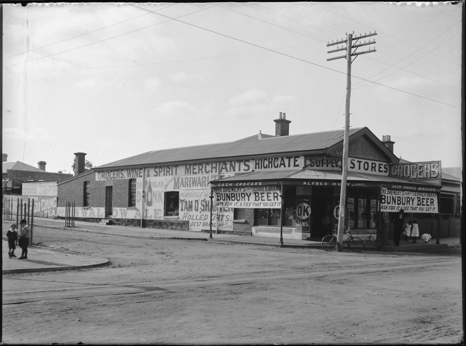 Alfred Huey, Grocer, 411 Beaufort Street corner of Chatsworth Street