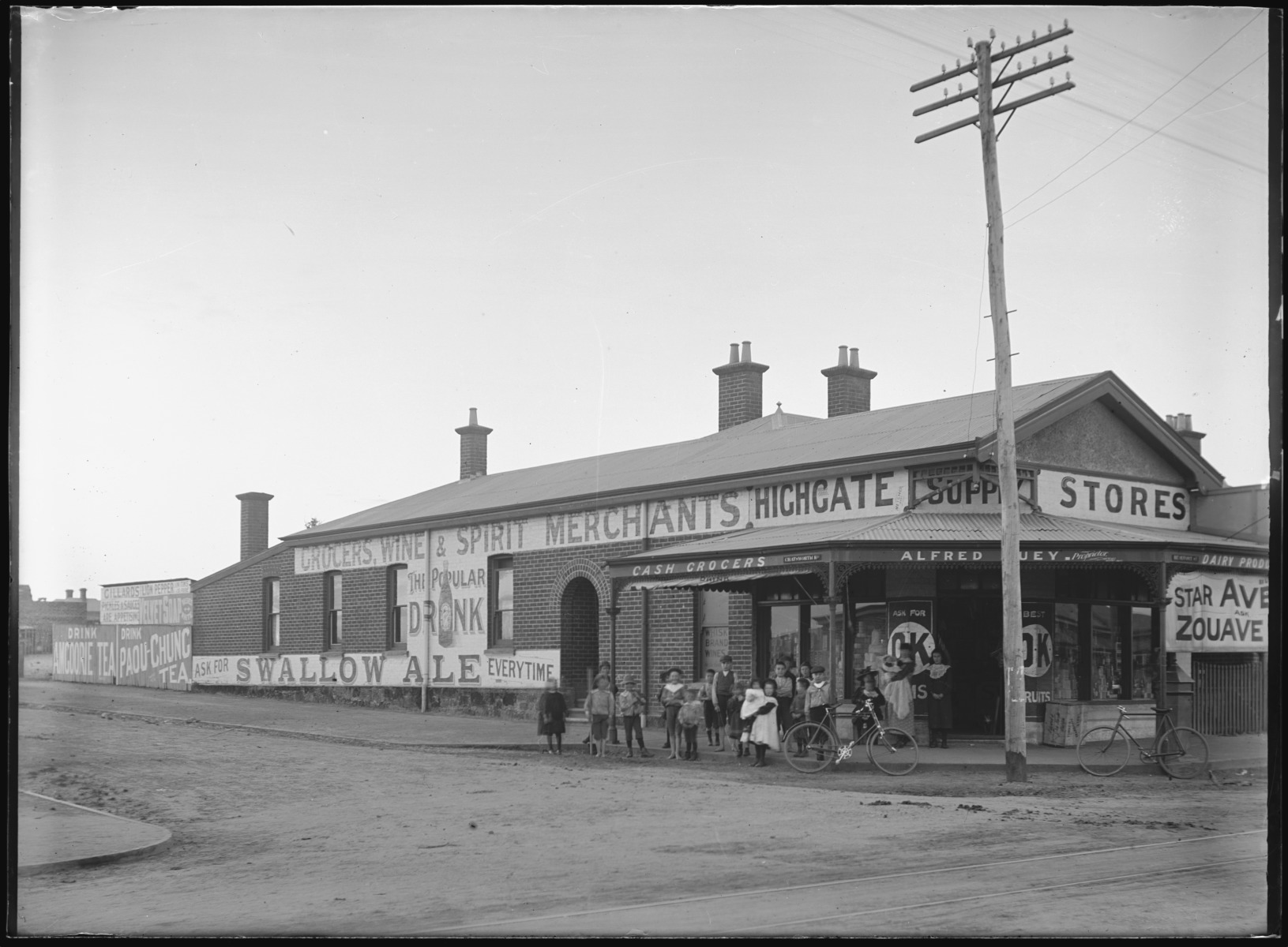 Alfred Huey, Grocer, 411 Beaufort Street corner of Chatsworth Street