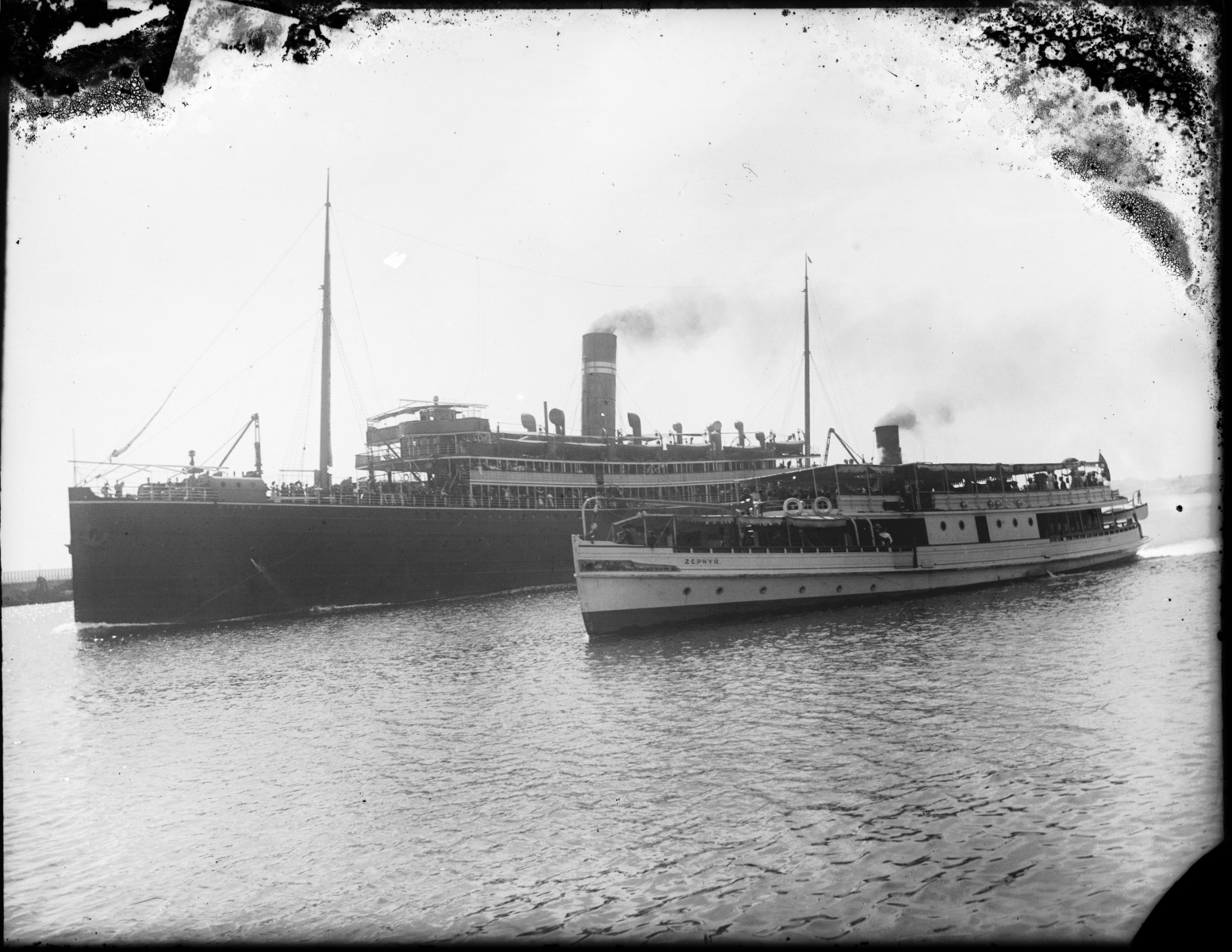 SS Kyarra and the ferry Zephyr at Fremantle State Library of Western