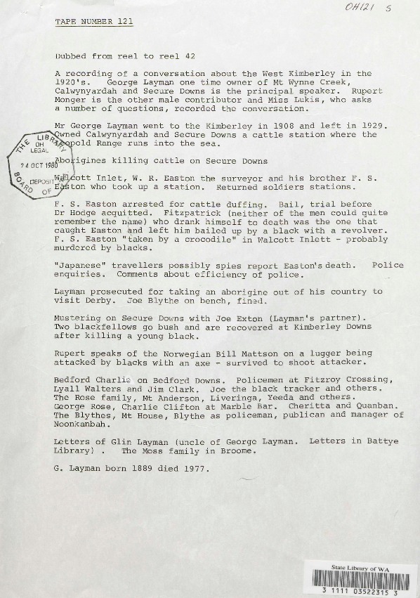 [Interview with George Layman and Rupert Monger] - PDF 474.8 KB