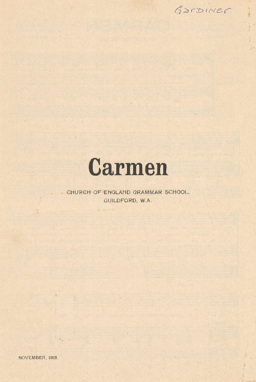 Carmen [music by H. Vowles ; words by P.U. Henn]