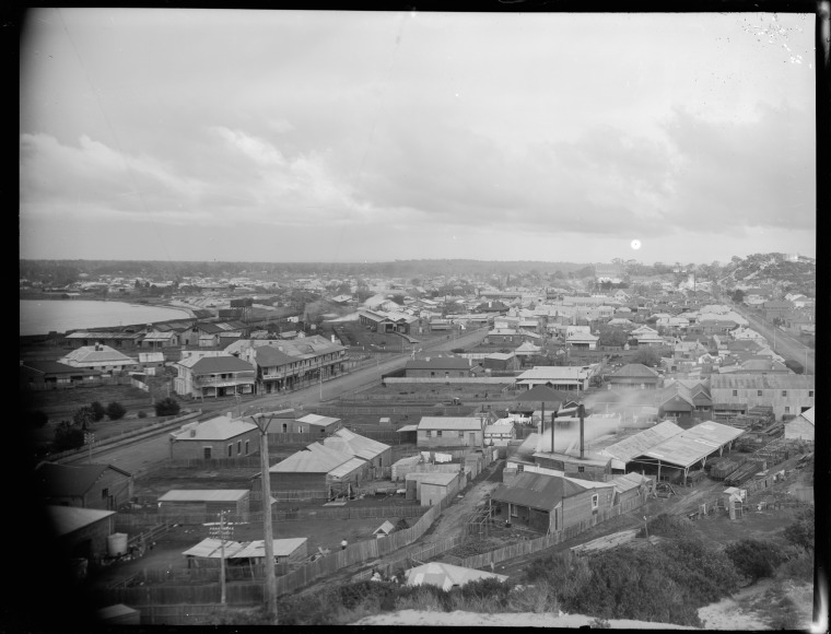 View over Bunbury from Lighthouse Hill. - State Library of Western ...