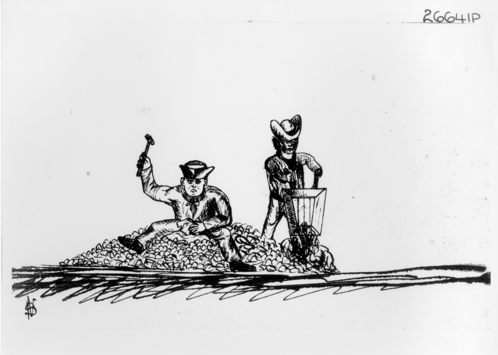 Convict stone-breakers in Perth, 1867 [picture] - JPG 224.0 KB