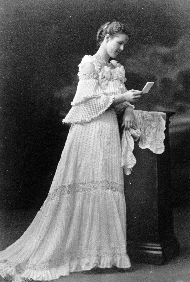 Mary Adamson reading a letter [picture] - State Library of Western ...