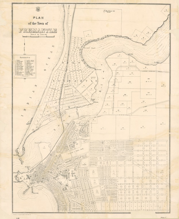 Plan of the town of Fremantle - JPG 139.9 KB