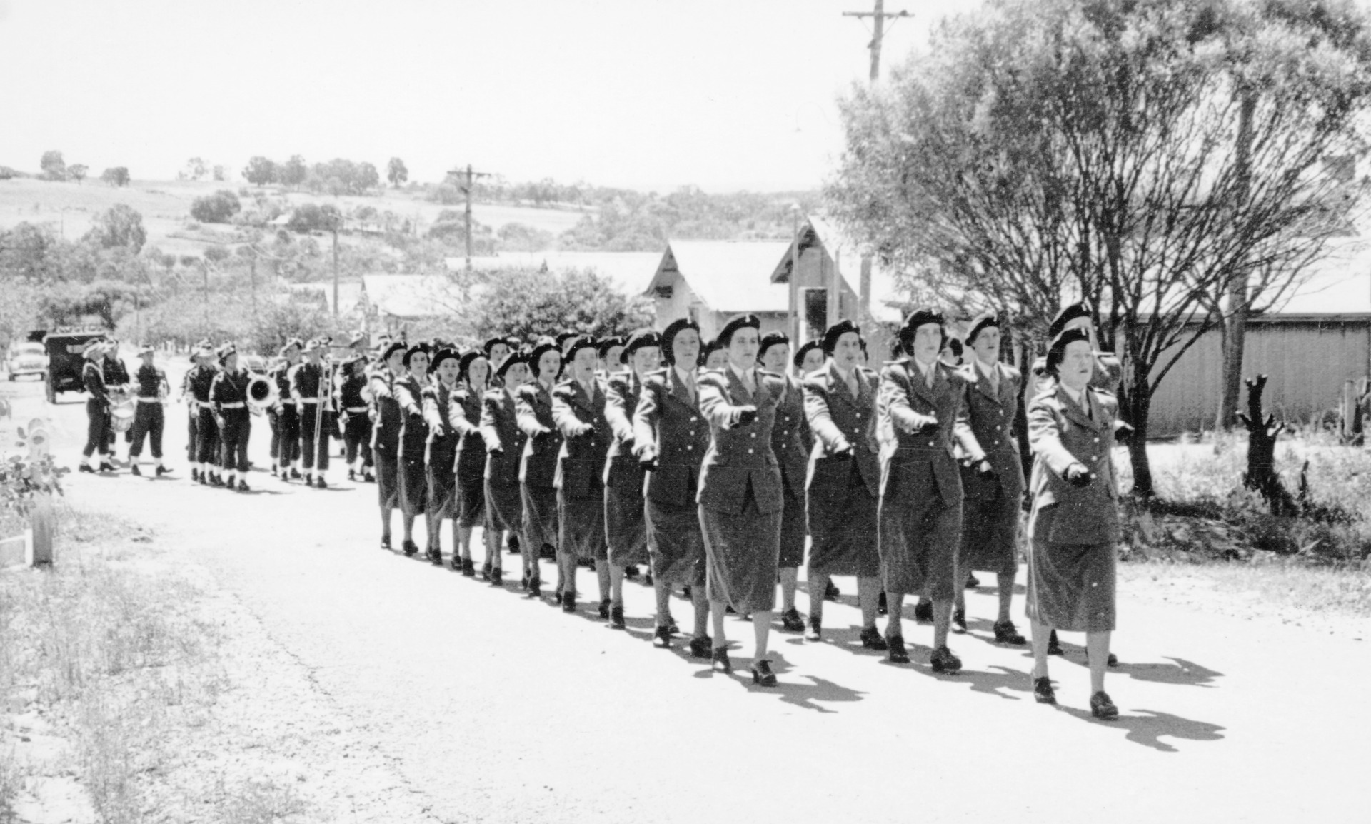 Francis Tupper leading a corps of the RAANS into Northam Army Camp ...