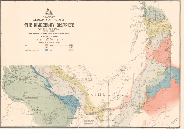 Geological Map Of The Kimberley District Western Australia State Library Of Western Australia 3776