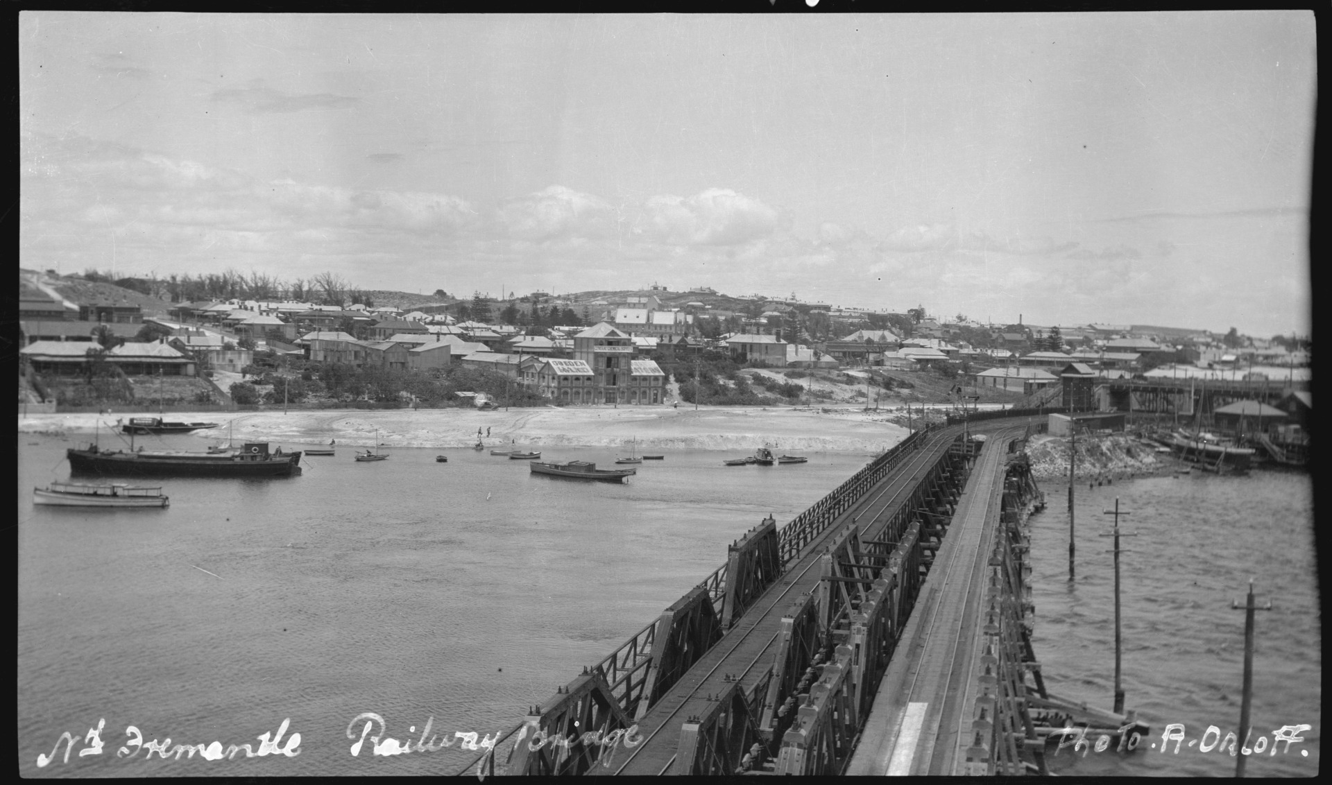 North Fremantle Railway Bridge and harbour - State Library of Western ...