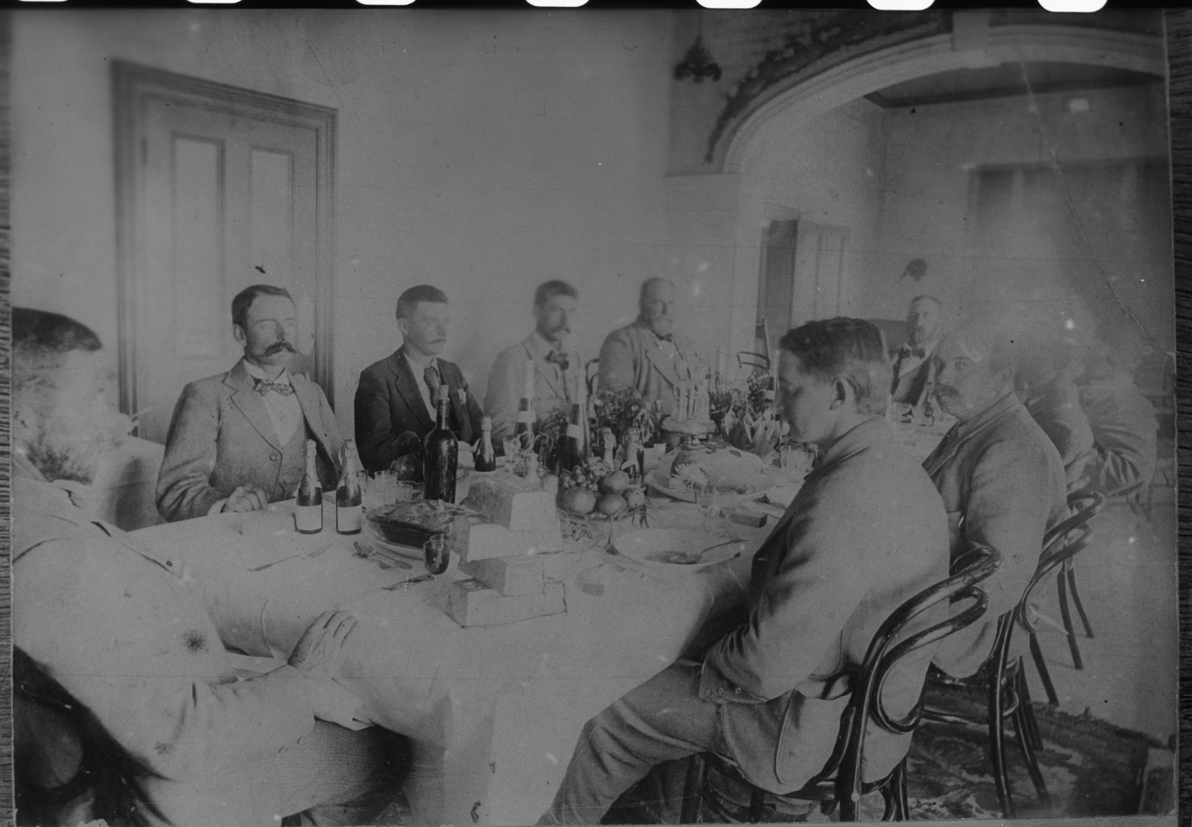 Group of dignities at a dinner party - State Library of Western Australia