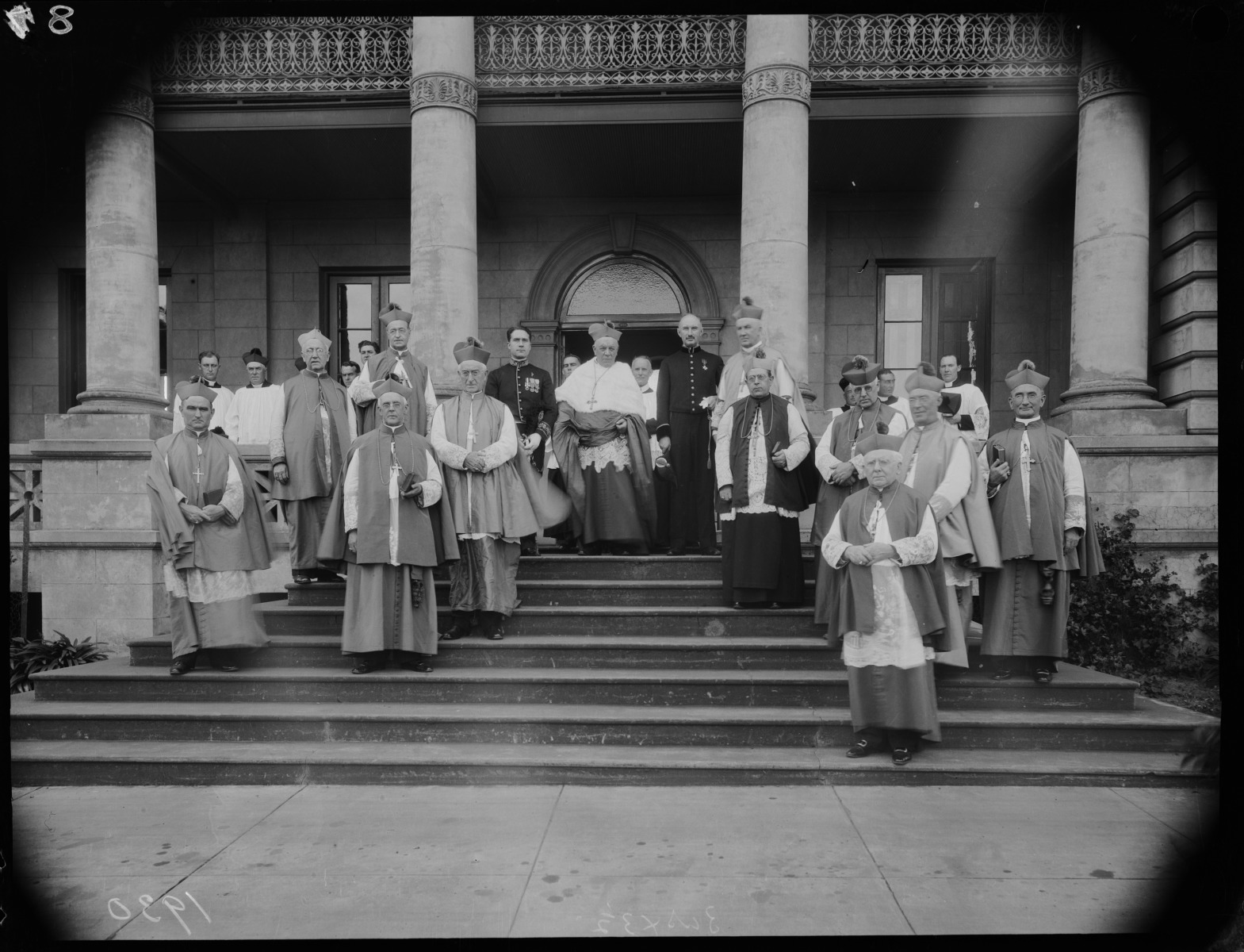 Catholic bishops and priests outside Bishops Palace - State Library of ...