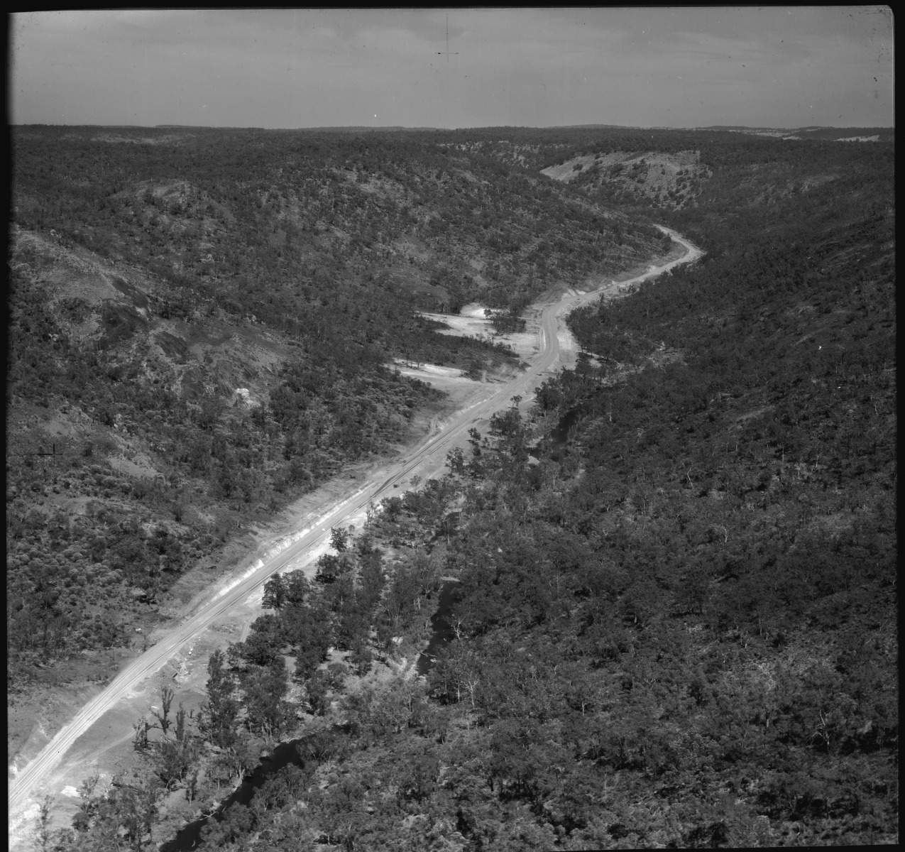 Aerial photographs of the construction of the standard gauge railway