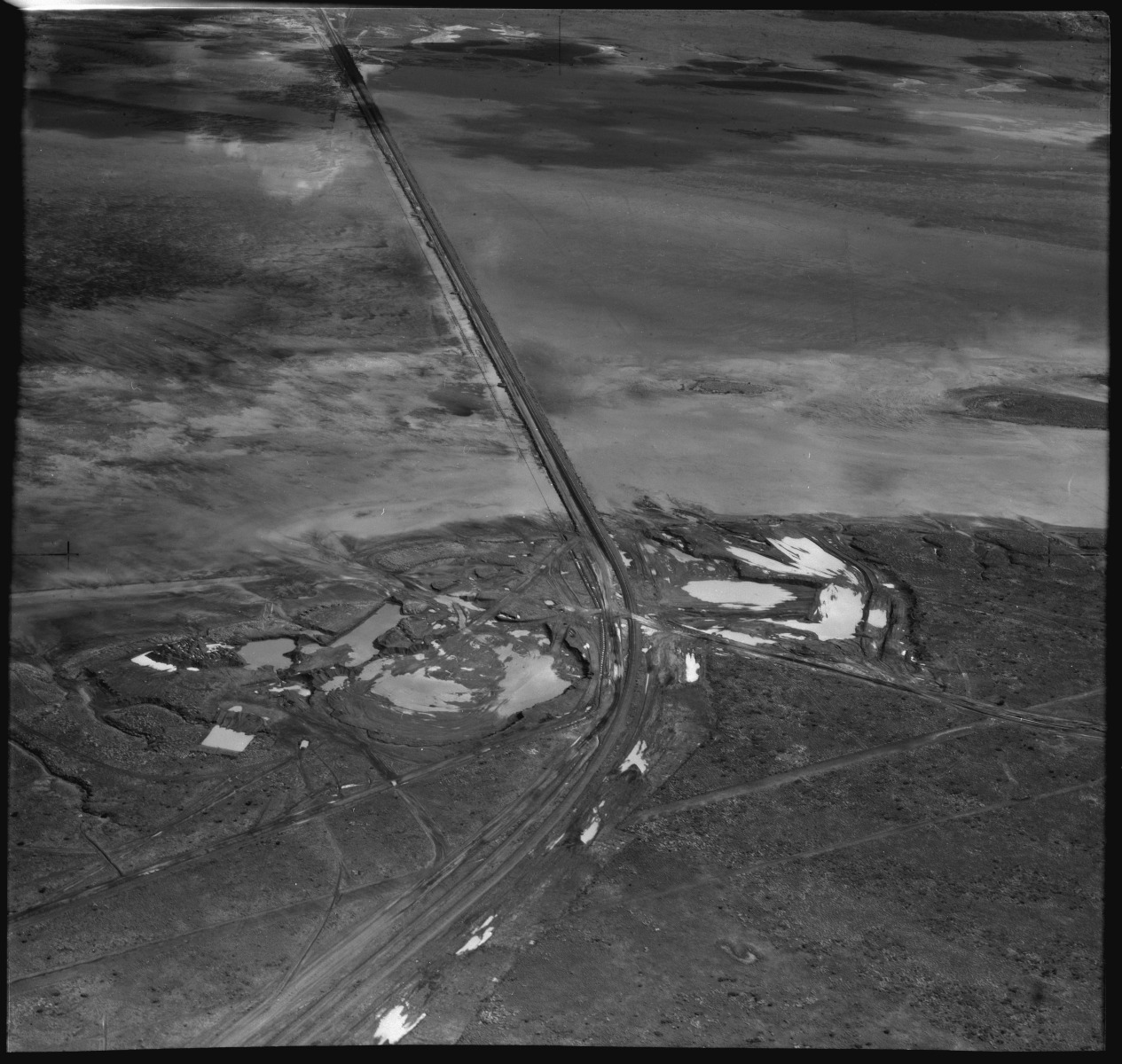 Aerial photographs of damage caused to the construction of Iron mining