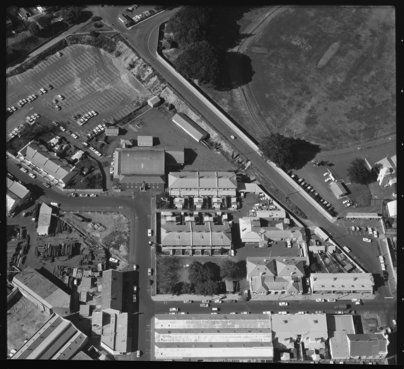 Aerial photograph of the Army drill hall Queen Street Fremantle 7 June 1968 State Library of
