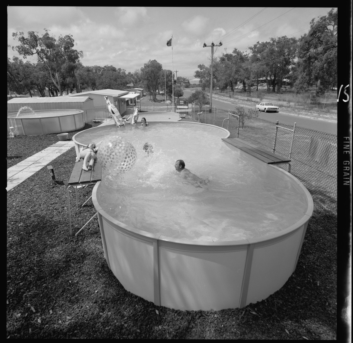 Aboveground swimming pools at Trojan Outdoor Centre in O'Connor JPG