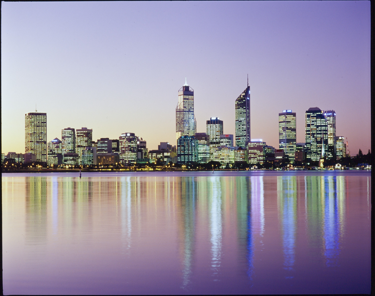 Perth at dusk State Library of Western Australia