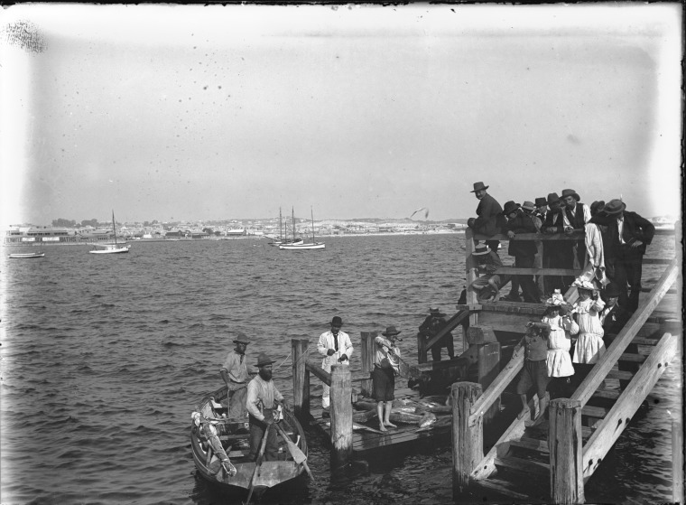 Landing fish on the jetty at Fremantle Fishermans Harbour JPG 111.9 KB