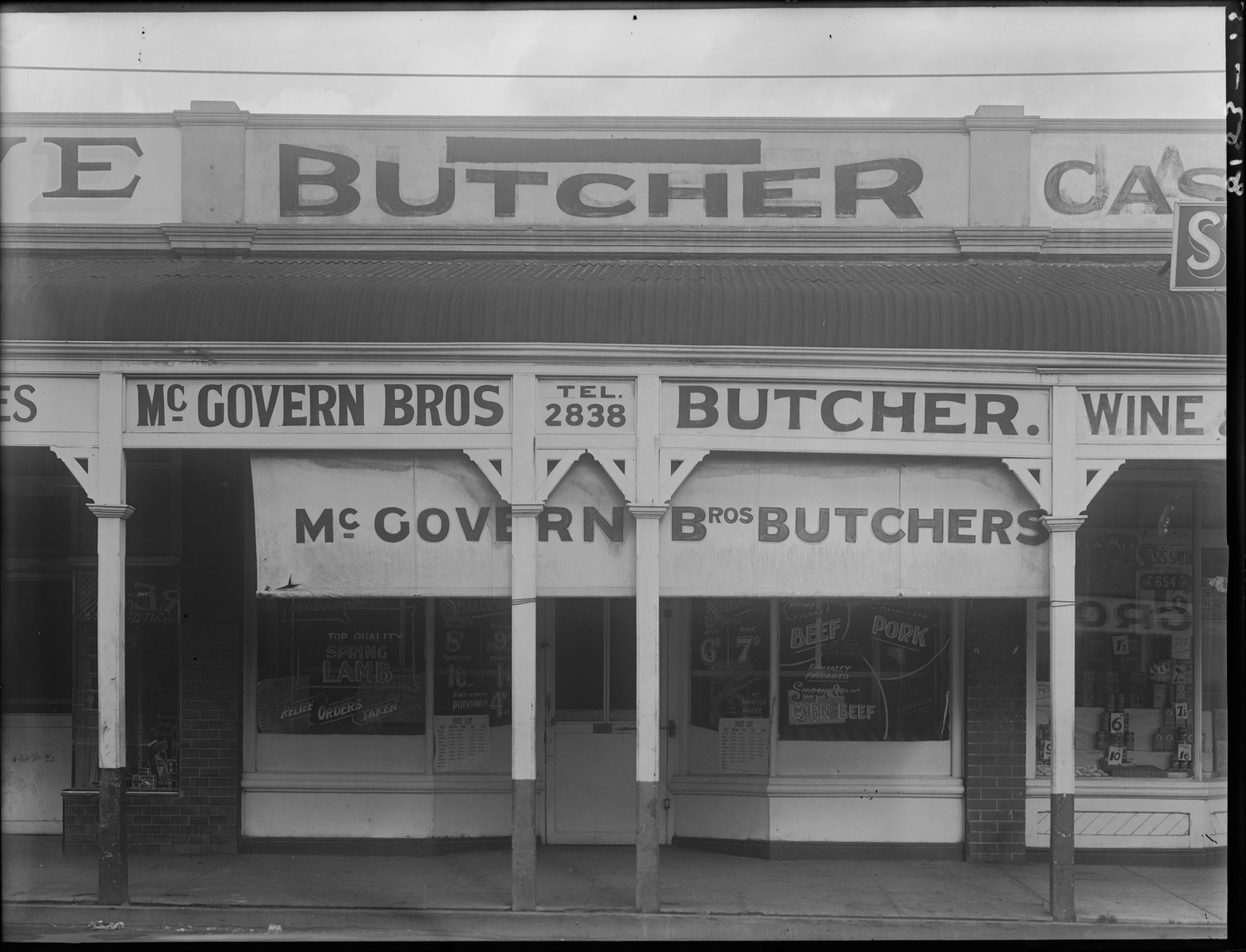 McGovern Brothers butcher shop, 656 Beaufort Street Mt Lawley State Library of Western Australia