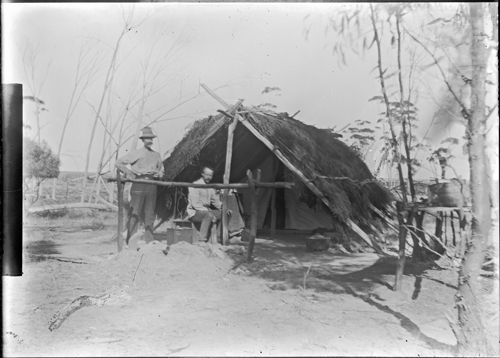 Camp used by axemen while land clearing at Laanecoorie South Caroling ...