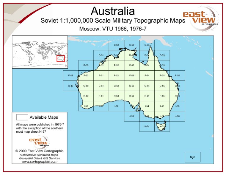 Australia 1M soviet index map