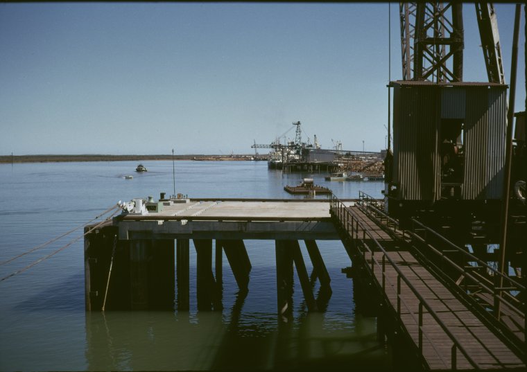 Mt. Newman Mining Co. industrial area at Nelson Point (Port Hedland ...