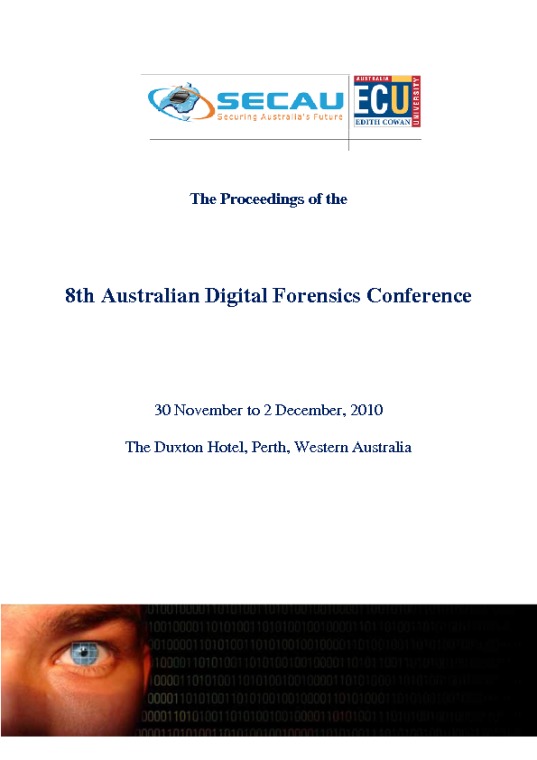8th Australian Digital Forensics Conference State Library of Western