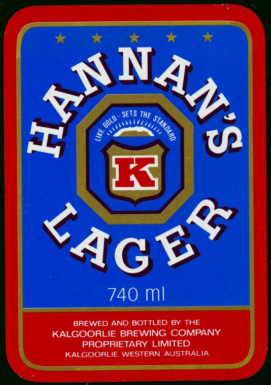 [Kalgoorlie Brewing Company Proprietary Limited labels] JPG 92.4 KB
