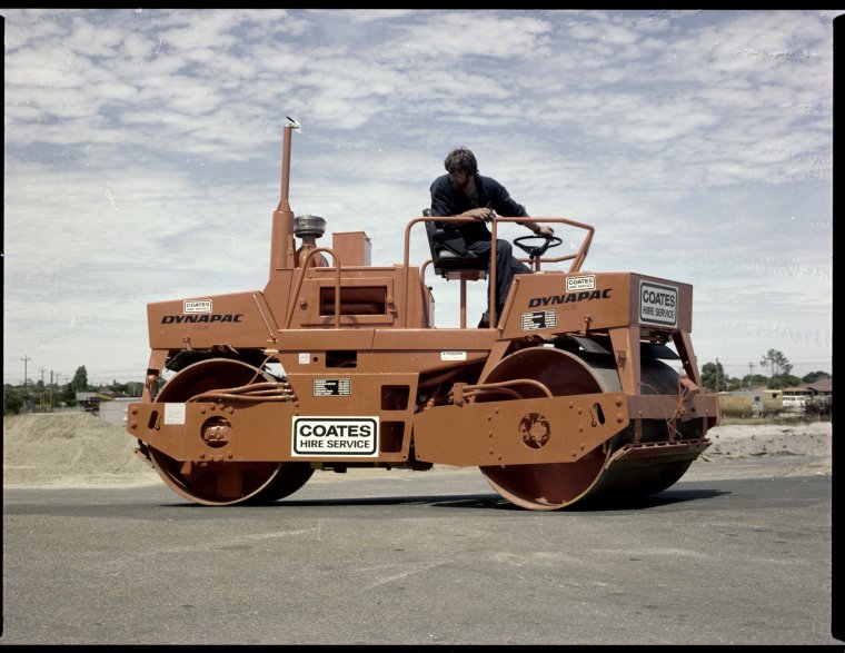 Dynapac roller for hire at Coates Hire Service State Library of