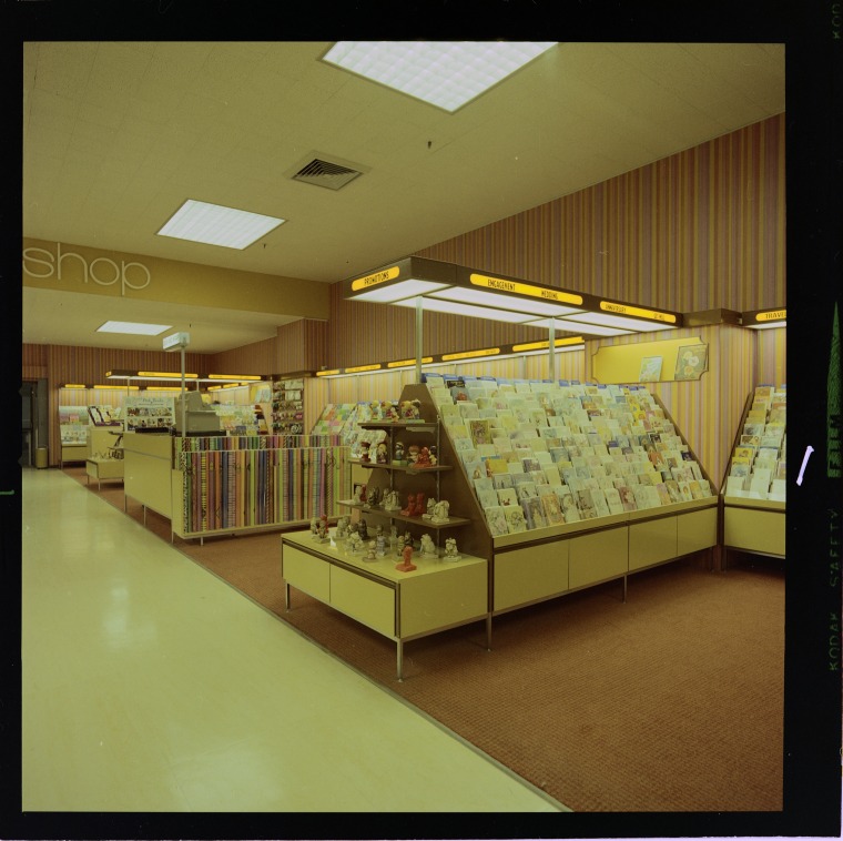 Greeting card, paper goods and candles department at Myer, Perth