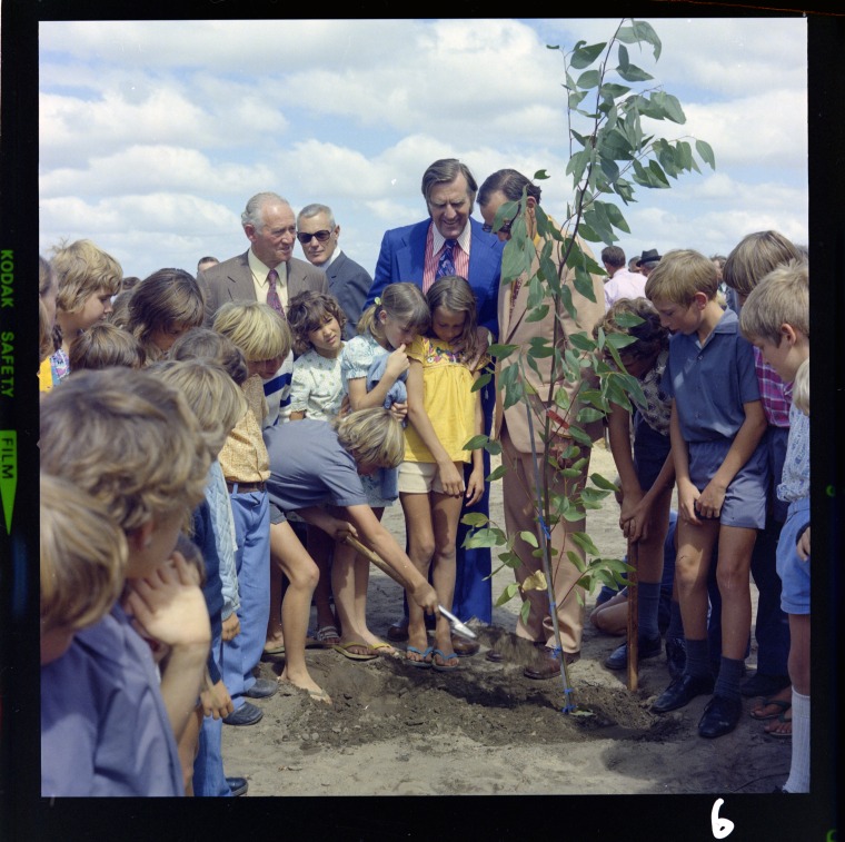 Rowgs Dep Official opening of the Geraldton Highway, later the Brand Highway, by ...