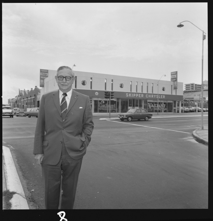 The Manager of Skipper Chrysler car sales, Perth, 20 May 1975 JPG 79.0 KB