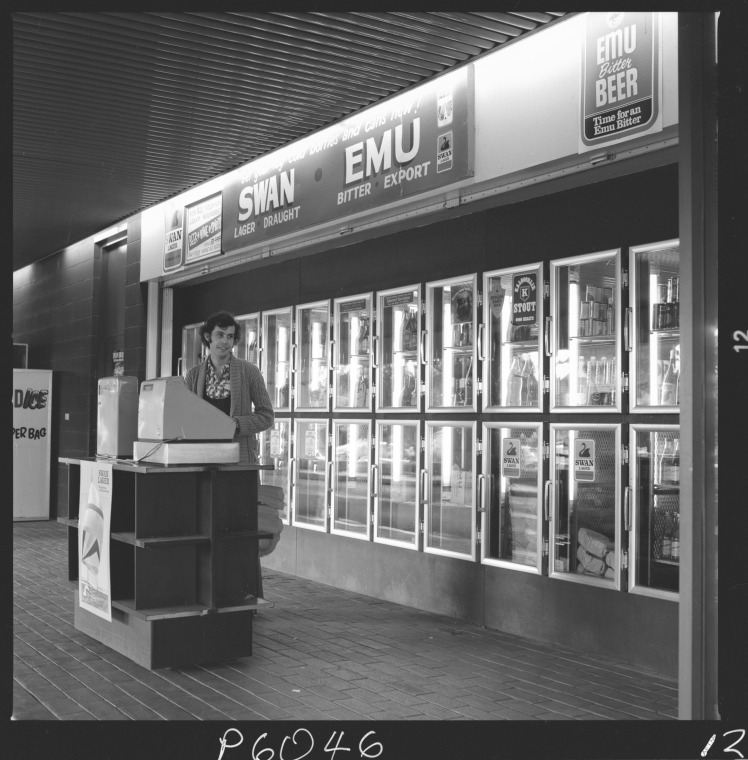 Interiors of the Victoria Hotel and drive through bottle shop, Subiaco