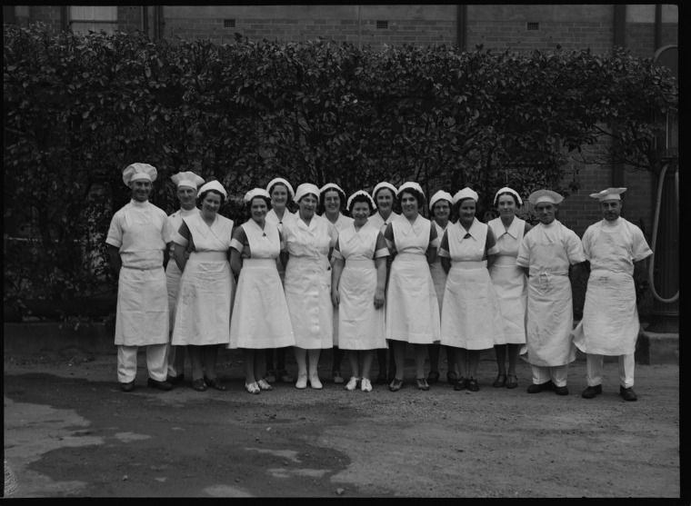 Perth Hospital kitchens and kitchen staff State Library of Western
