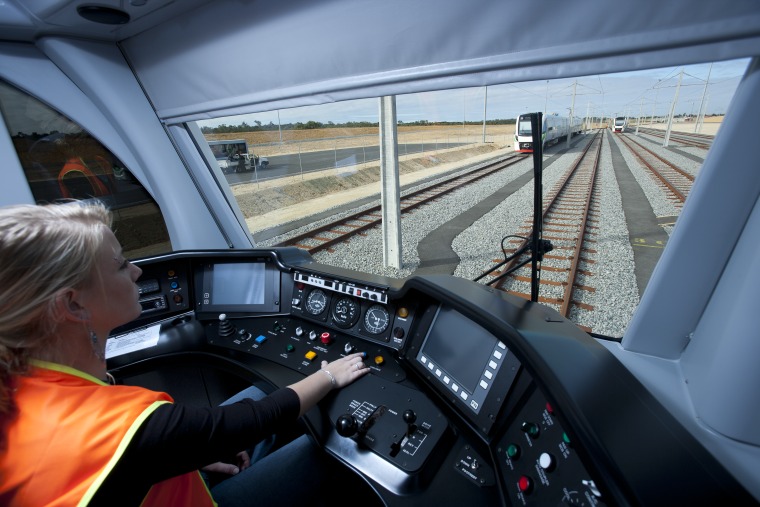 Driving A New B Series Railcar On The Northern Suburbs Railway. - JPG ...