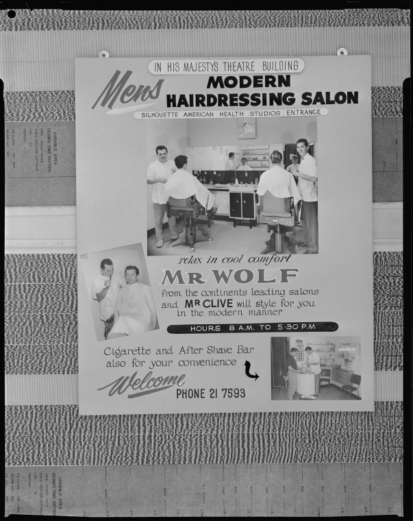 Mens Modern Hairdressing Salon in his Majesty's Theatre Building, 5